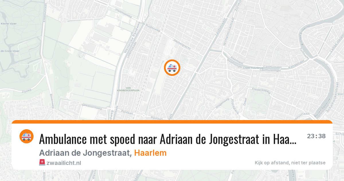 Ambulance met spoed naar Adriaan de Jongestraat in Haarlem — 13 mei 2026