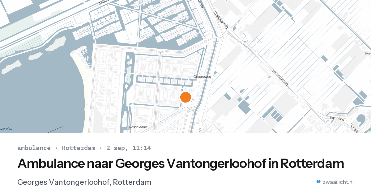 Ambulance naar Georges Vantongerloohof in Rotterdam — 2 sep 2026