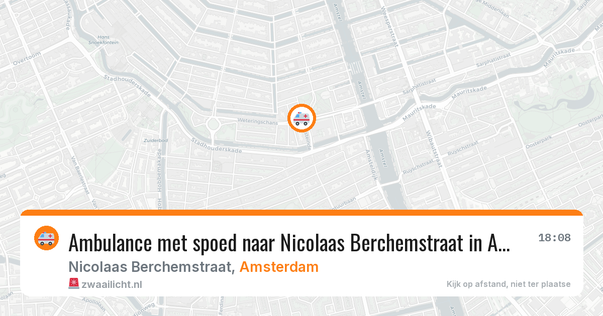 Ambulance met spoed naar Nicolaas Berchemstraat in Amsterdam — 7 mei 2026