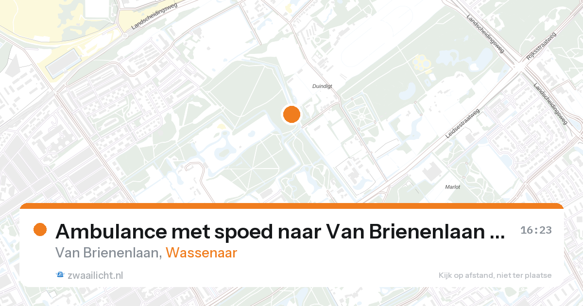 Ambulance met spoed naar Van Brienenlaan in Wassenaar — 27 aug 2026