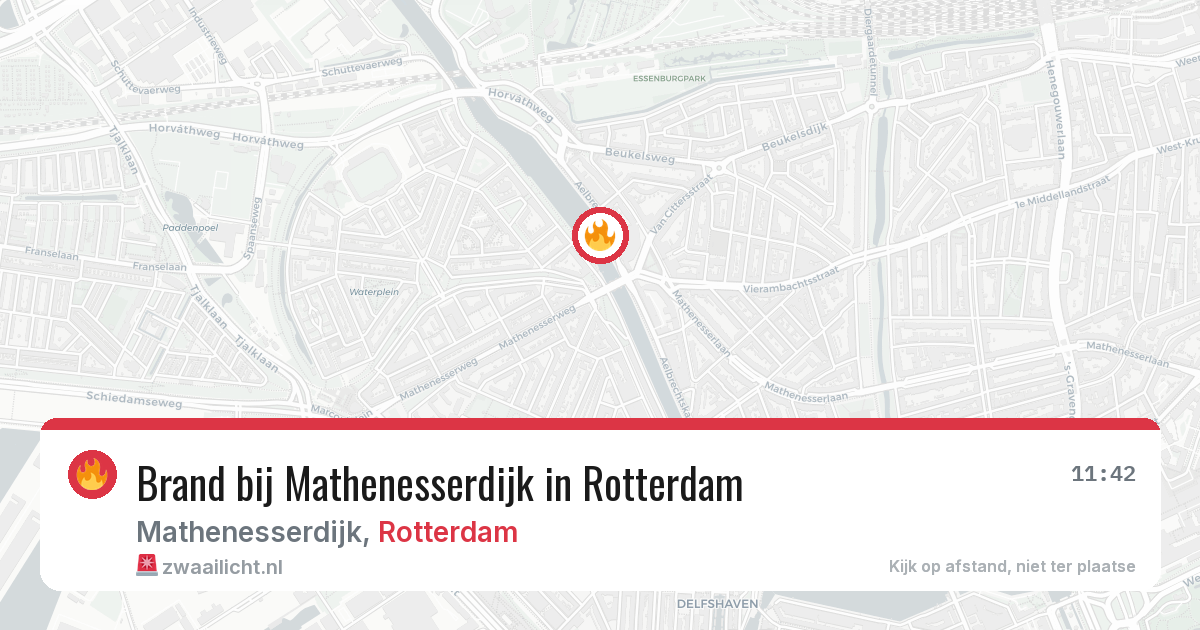 Brand bij Mathenesserdijk in Rotterdam — 3 jul 2026