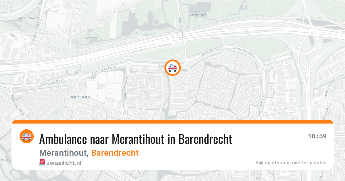 Ambulance naar Merantihout in Barendrecht — 9 jul 2026