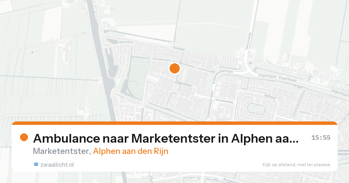 Ambulance naar Marketentster in Alphen aan den Rijn — 17 aug 2026