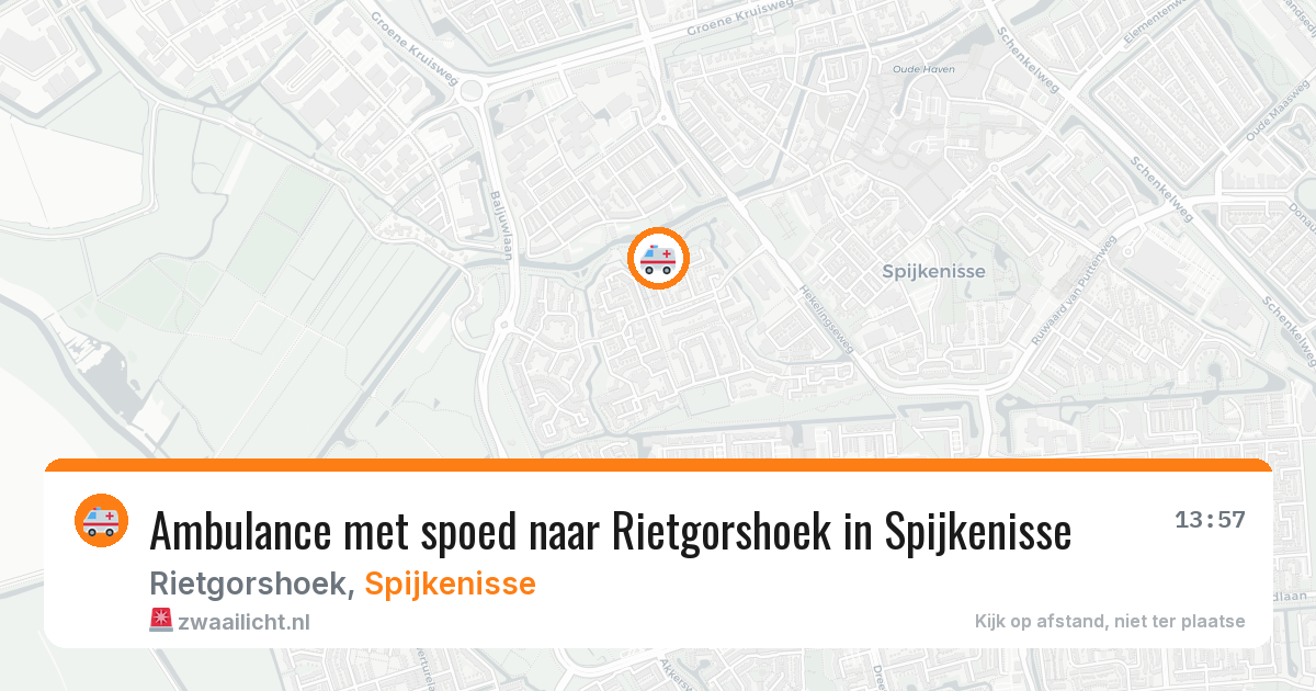 Ambulance met spoed naar Rietgorshoek in Spijkenisse — 30 mrt 2026