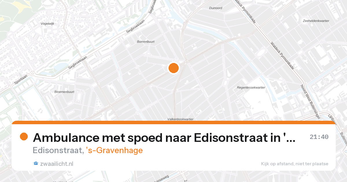 Ambulance met spoed naar Edisonstraat in 's-Gravenhage — 28 aug 2026