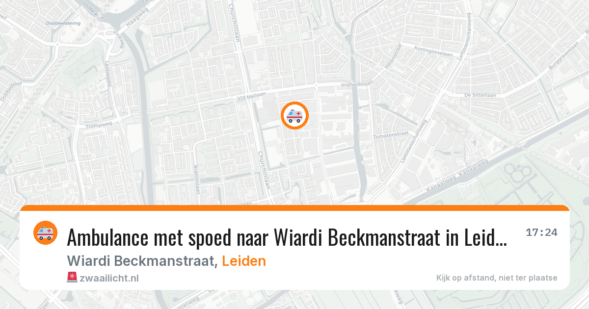 Ambulance met spoed naar Wiardi Beckmanstraat in Leiden — 18 jan 2026