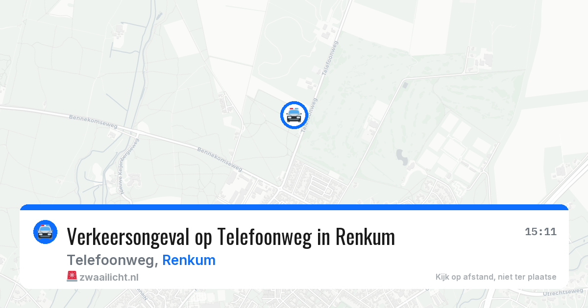 Verkeersongeval op Telefoonweg in Renkum — 30 mei 2026