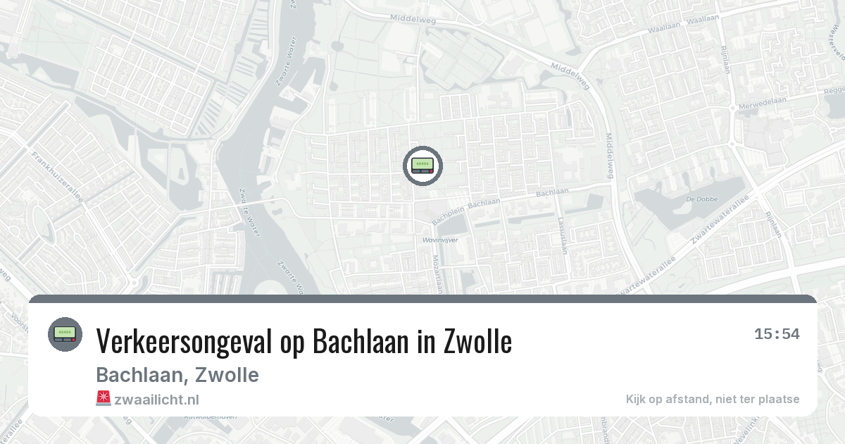 Verkeersongeval op Bachlaan in Zwolle — 27 jul 2026