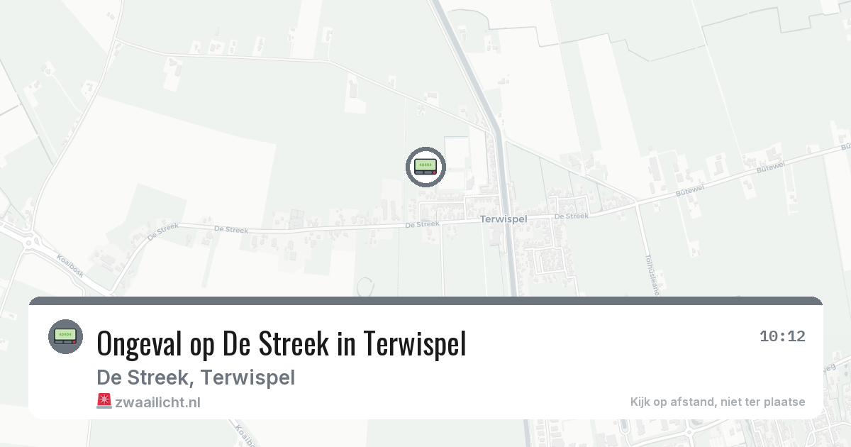 Ongeval op De Streek in Terwispel — 16 feb 2026