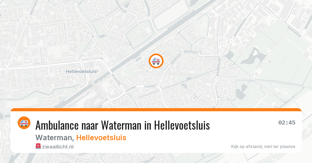 Ambulance naar Waterman in Hellevoetsluis — 2 aug 2026
