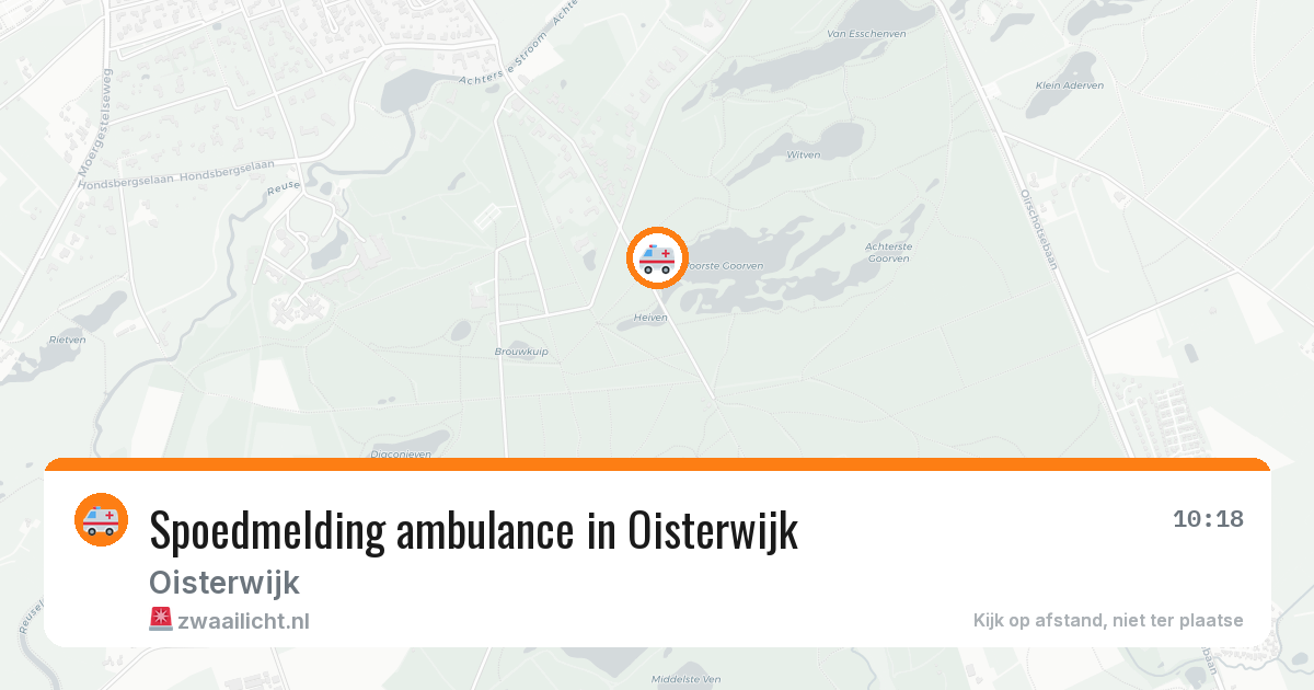 Spoedmelding ambulance in Oisterwijk — 11 aug 2026