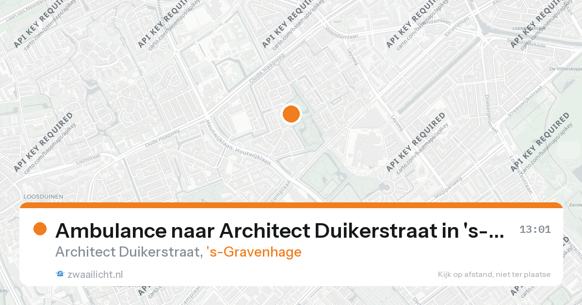 Ambulance naar Architect Duikerstraat in 's-Gravenhage — 26 aug 2026