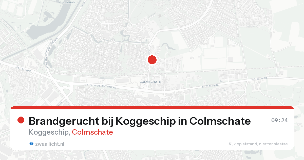 Brandgerucht bij Koggeschip in Colmschate — 21 aug 2026