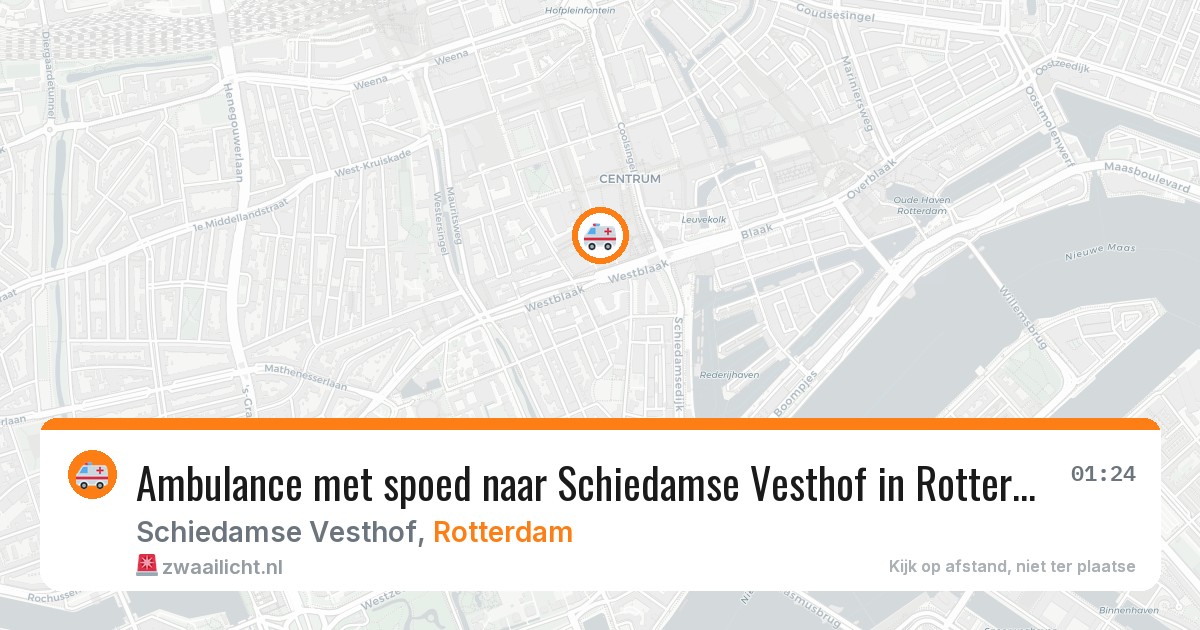 Ambulance met spoed naar Schiedamse Vesthof in Rotterdam — 26 jun 2026