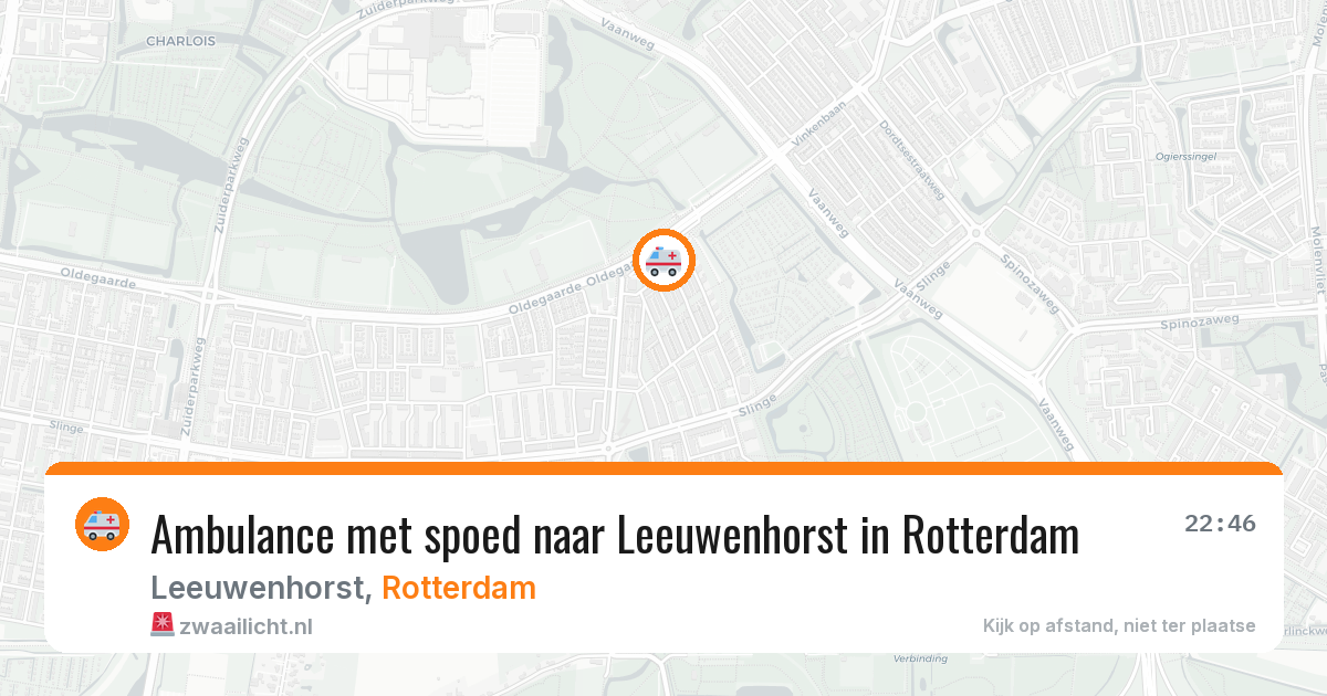 Ambulance met spoed naar Leeuwenhorst in Rotterdam — 5 mei 2026