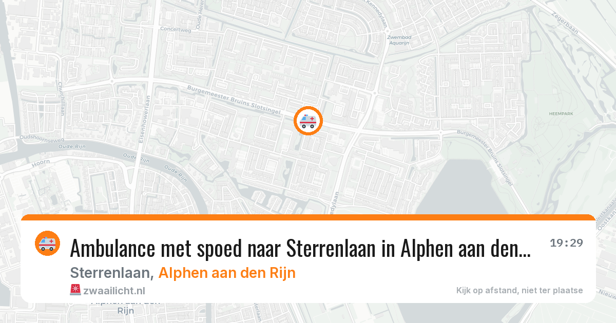 Ambulance met spoed naar Sterrenlaan in Alphen aan den Rijn — 1 jul 2026