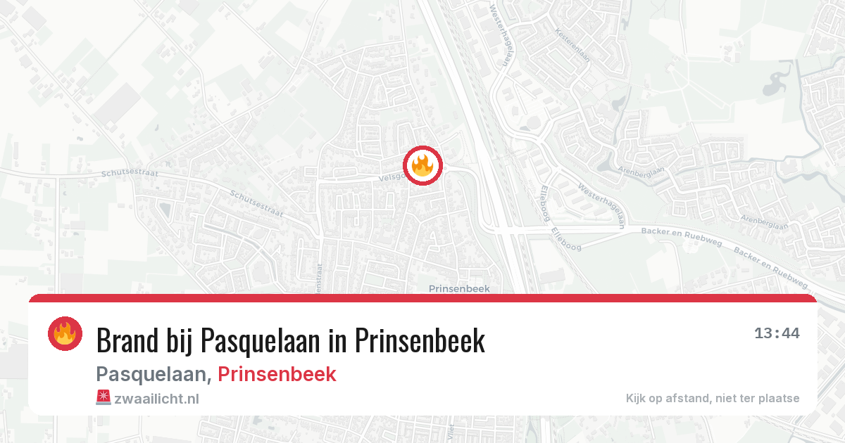 Brand bij Pasquelaan in Prinsenbeek — 10 jul 2026