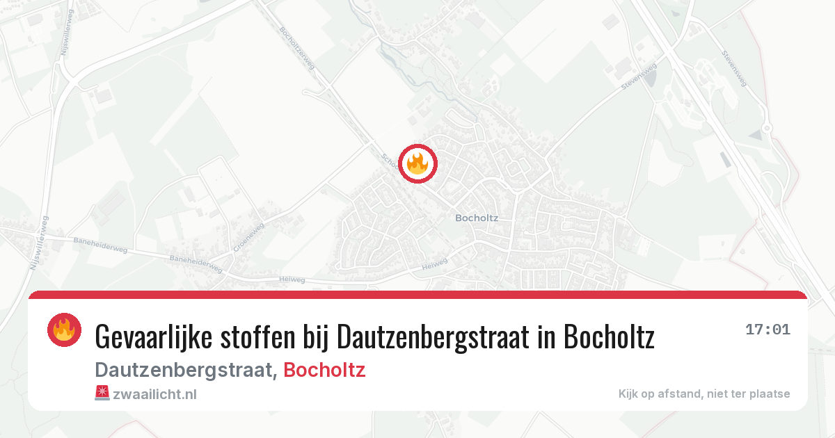 Gevaarlijke stoffen bij Dautzenbergstraat in Bocholtz — 1 mrt 2026
