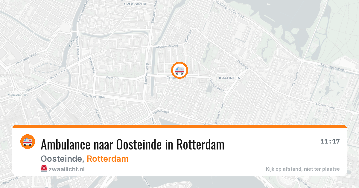 Ambulance naar Oosteinde in Rotterdam — 29 jul 2026