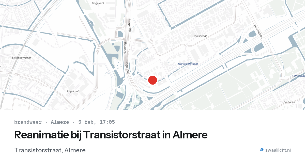 Reanimatie bij Transistorstraat in Almere — 5 feb 2026