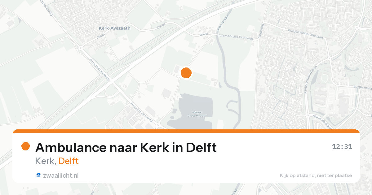 Ambulance naar Kerk in Delft — 20 aug 2026