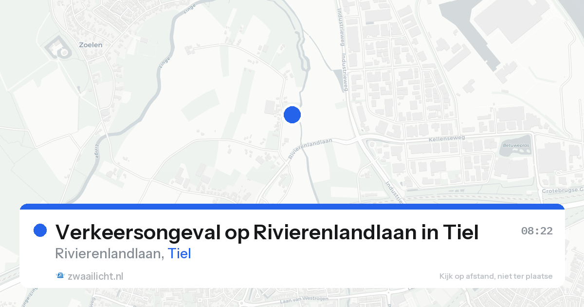 Verkeersongeval op Rivierenlandlaan in Tiel — 11 feb 2026