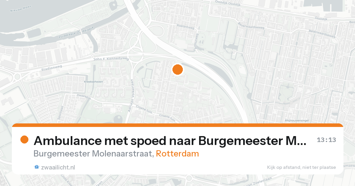 Ambulance met spoed naar Burgemeester Molenaarstraat in Rotterdam — 7 feb 2026