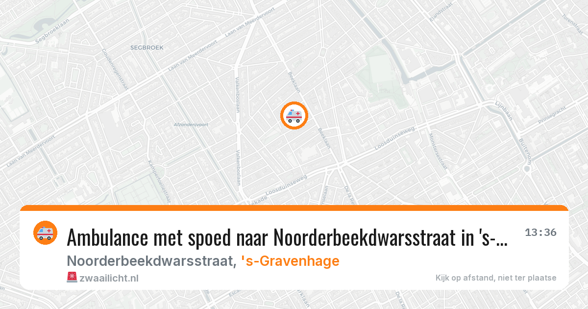 Ambulance met spoed naar Noorderbeekdwarsstraat in 's-Gravenhage — 28 jul 2026