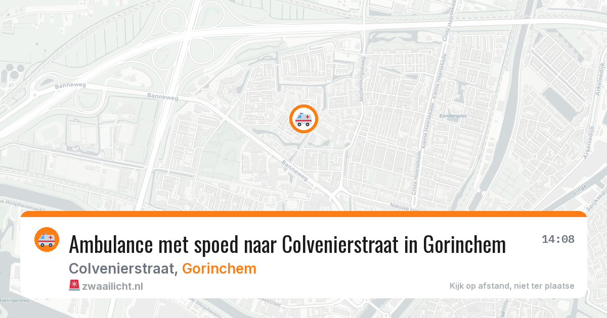 Ambulance met spoed naar Colvenierstraat in Gorinchem — 7 aug 2026