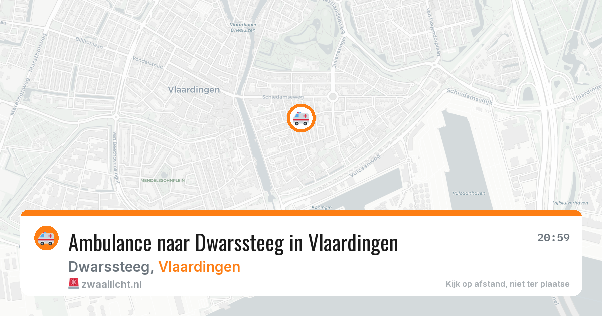 Ambulance naar Dwarssteeg in Vlaardingen — 23 mei 2026