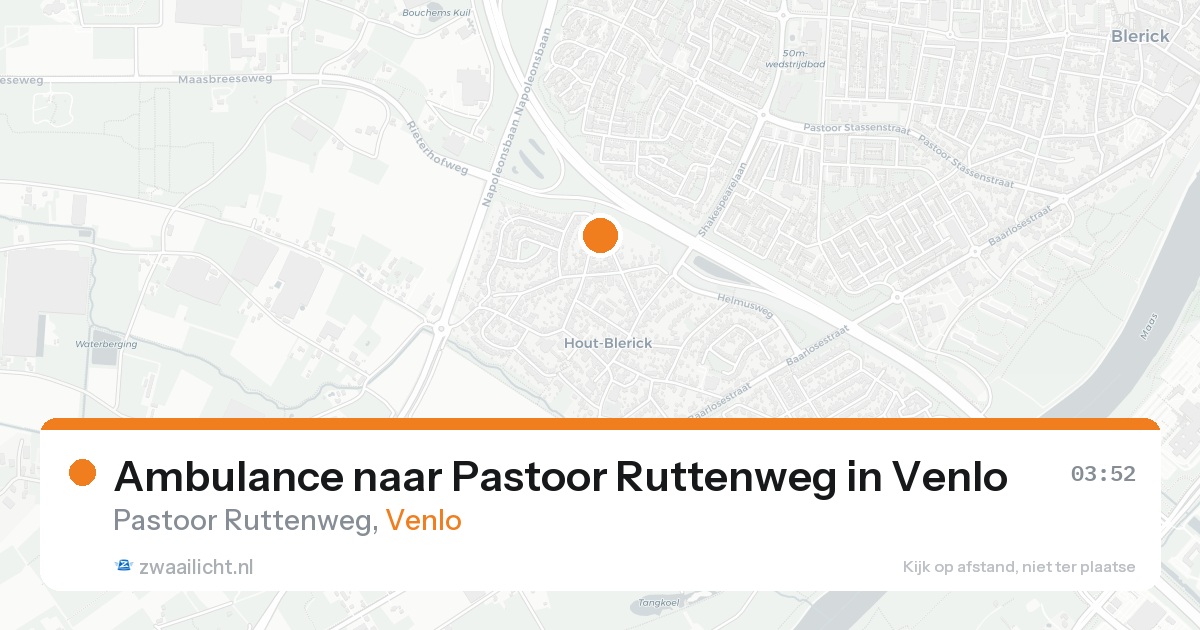 Ambulance naar Pastoor Ruttenweg in Venlo — 18 aug 2026