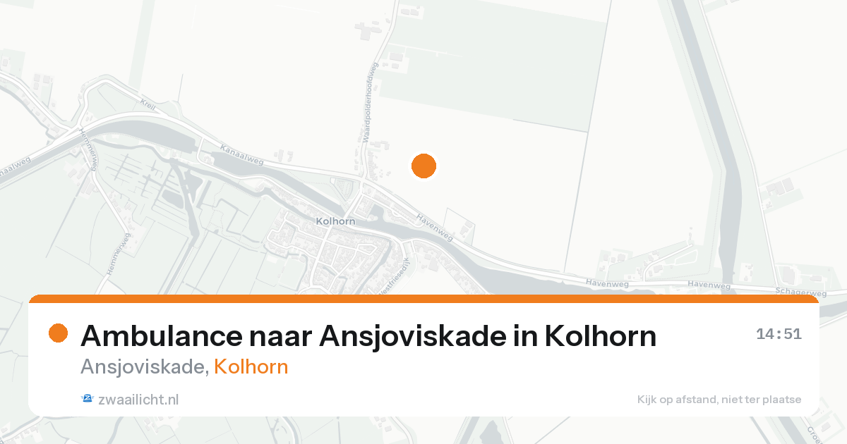 Ambulance naar Ansjoviskade in Kolhorn — 6 aug 2026