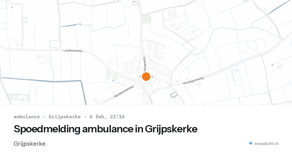 Spoedmelding ambulance in Grijpskerke — 6 feb 2026