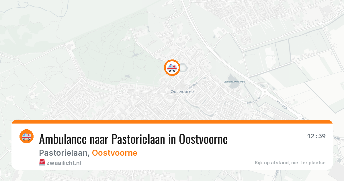 Ambulance naar Pastorielaan in Oostvoorne — 12 jun 2026