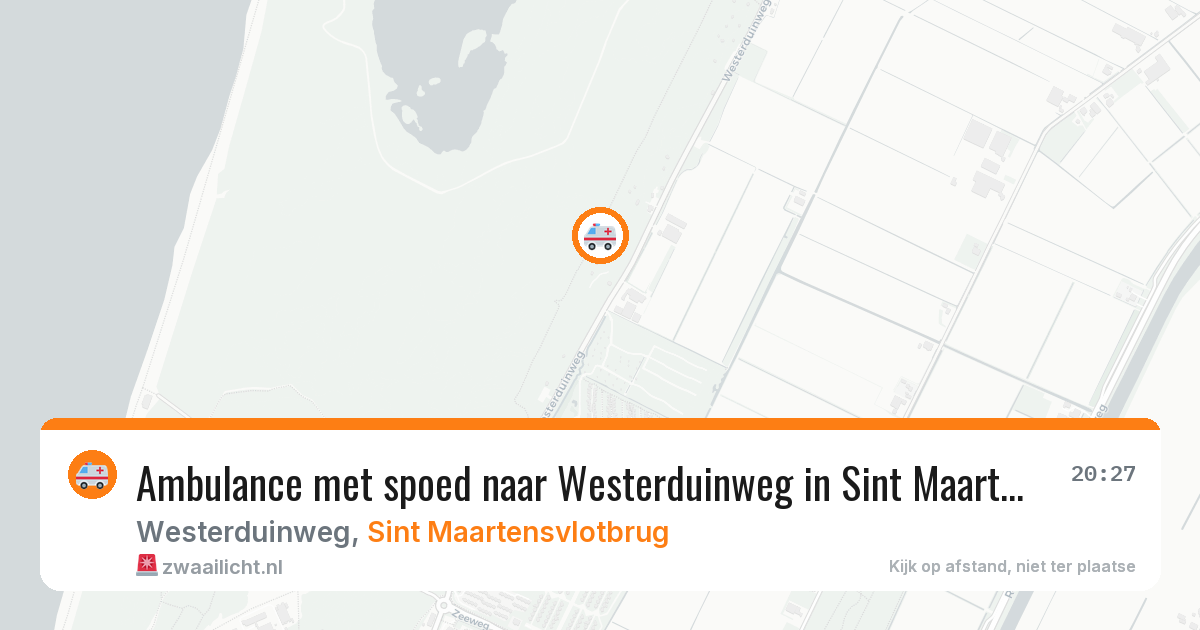 Ambulance met spoed naar Westerduinweg in Sint Maartensvlotbrug — 1 jul 2026