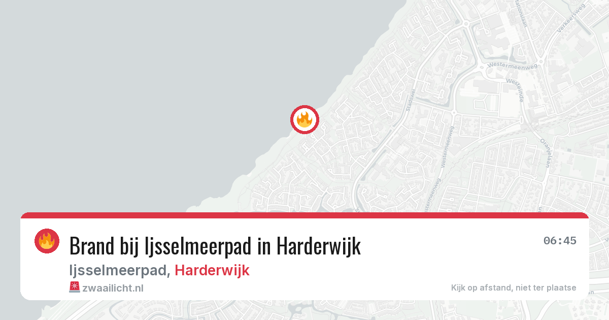 Brand bij Ijsselmeerpad in Harderwijk — 28 jun 2026