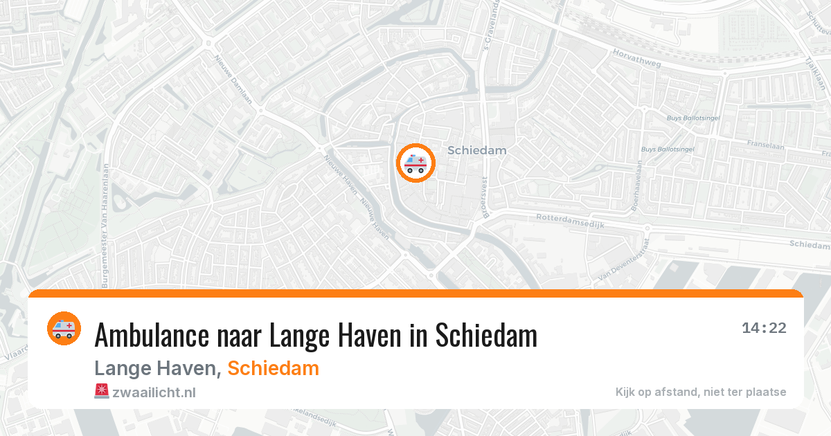 Ambulance naar Lange Haven in Schiedam — 27 mei 2026