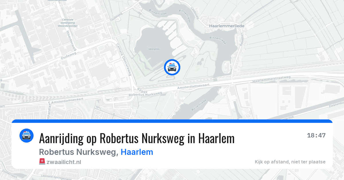 Aanrijding op Robertus Nurksweg in Haarlem — 26 apr 2026