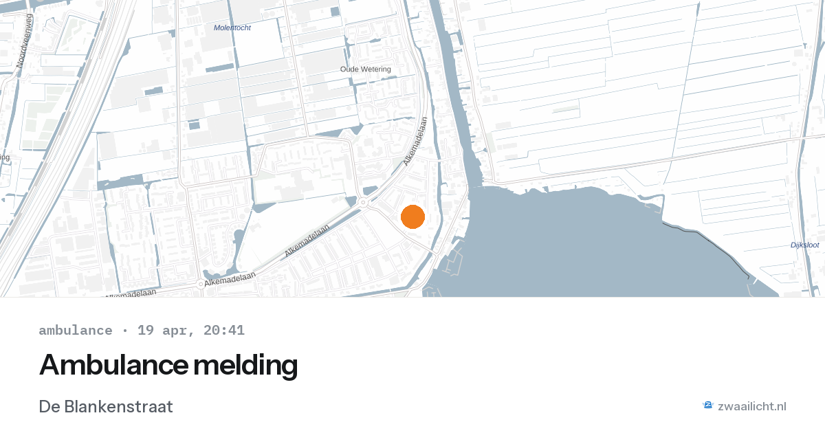 Ambulance melding — 19 apr 2026