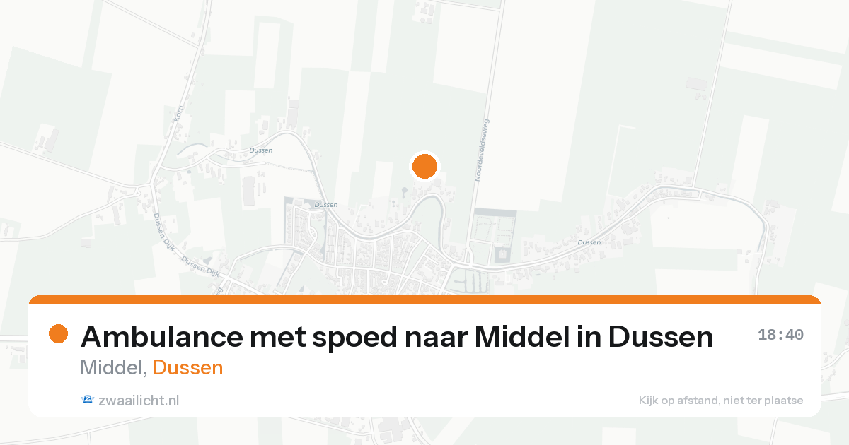 Ambulance met spoed naar Middel in Dussen — 17 aug 2026