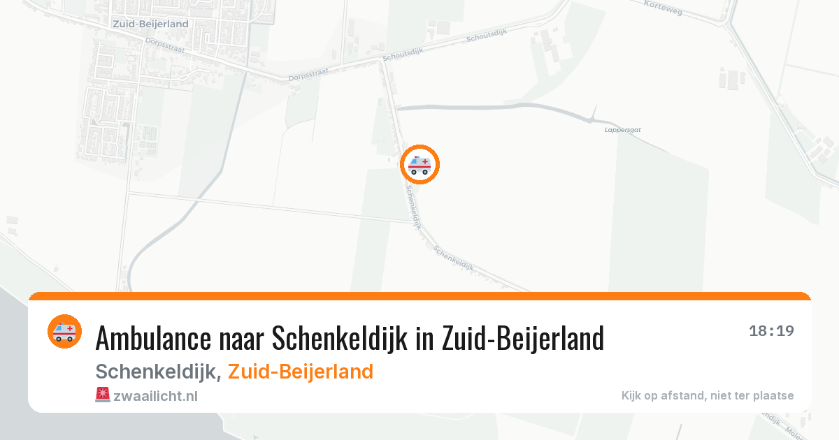 Ambulance naar Schenkeldijk in Zuid-Beijerland — 2 aug 2026
