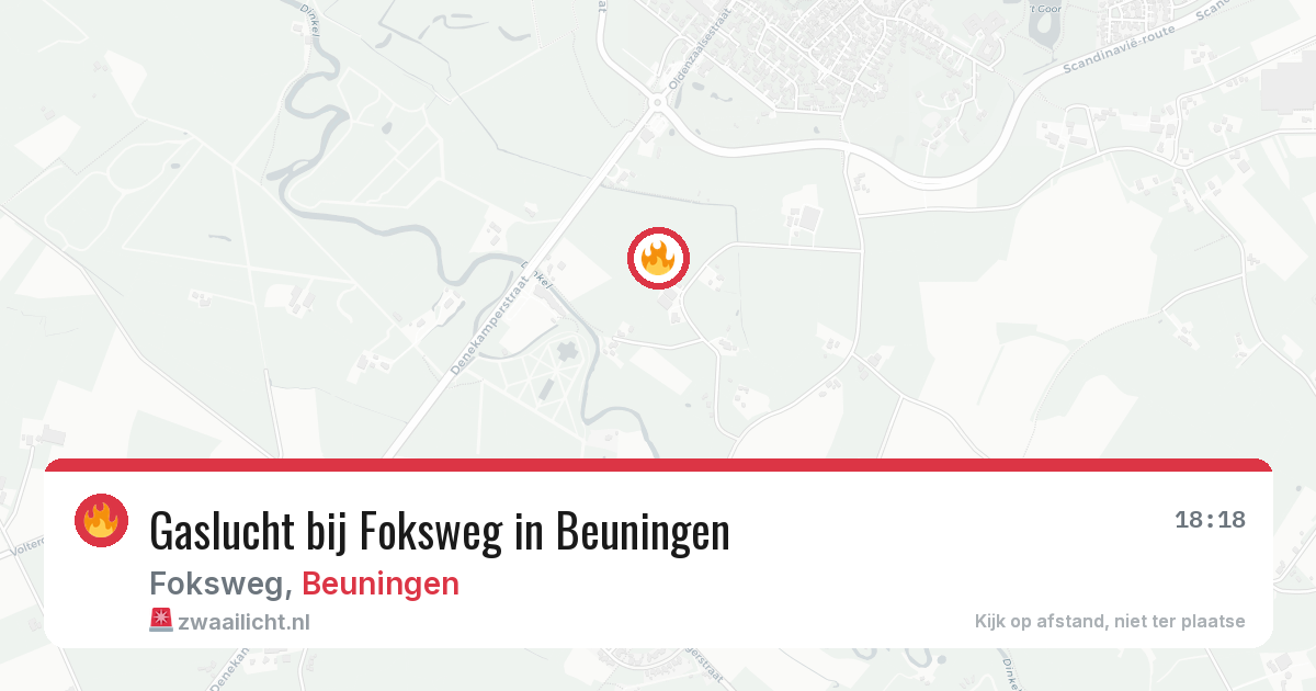 Gaslucht bij Foksweg in Beuningen — 10 jul 2026
