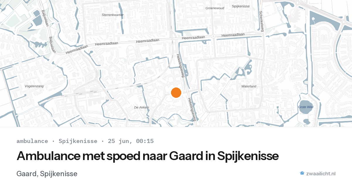 Ambulance met spoed naar Gaard in Spijkenisse — 24 jun 2026