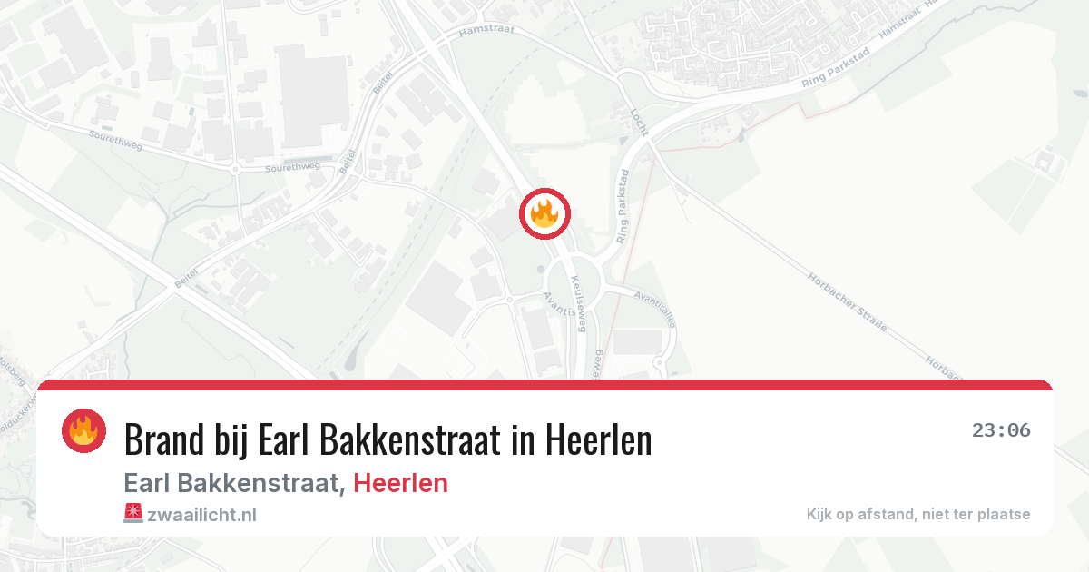 Brand bij Earl Bakkenstraat in Heerlen — 25 mei 2026