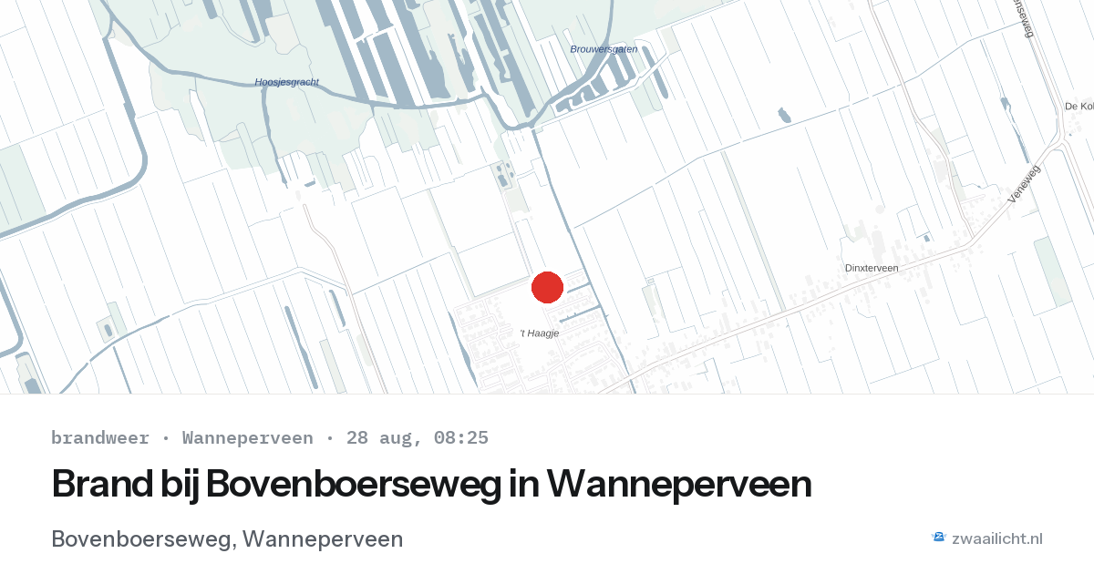 Brand bij Bovenboerseweg in Wanneperveen — 28 aug 2026