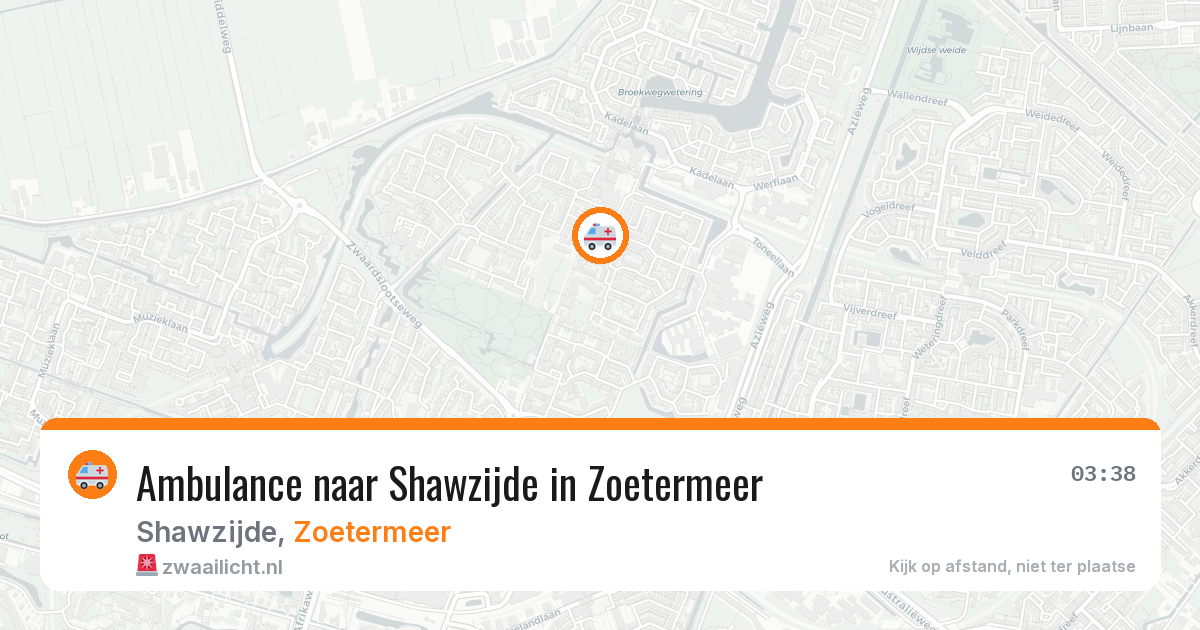 Ambulance naar Shawzijde in Zoetermeer — 22 mrt 2026