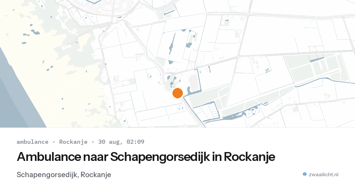Ambulance naar Schapengorsedijk in Rockanje — 30 aug 2026