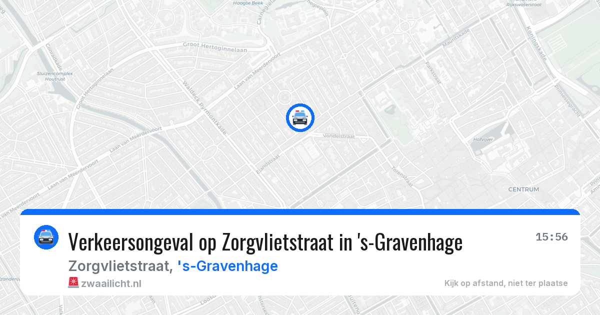 Verkeersongeval op Zorgvlietstraat in 's-Gravenhage — 15 mei 2026
