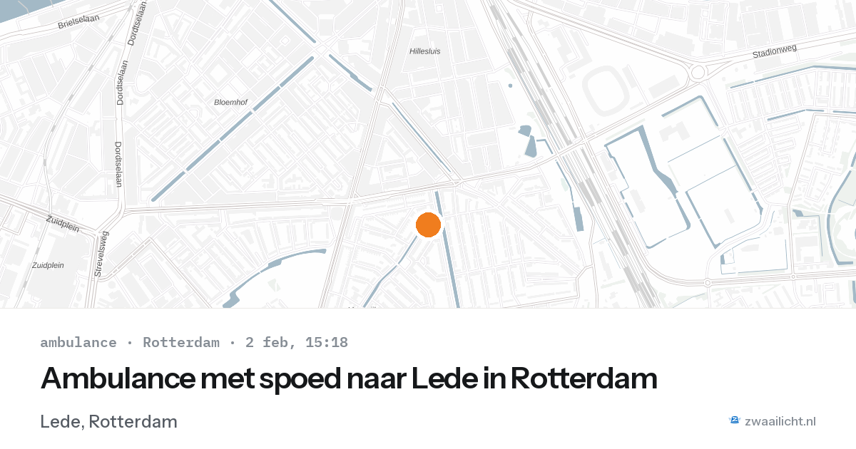 Ambulance met spoed naar Lede in Rotterdam — 2 feb 2026