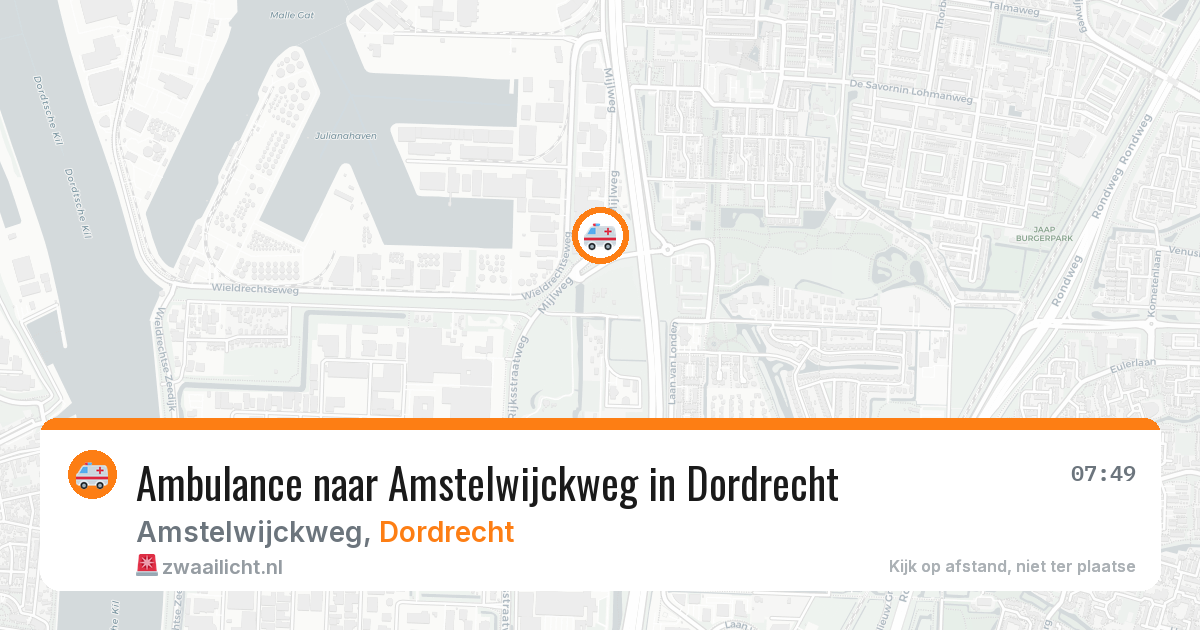 Ambulance naar Amstelwijckweg in Dordrecht — 19 mei 2026